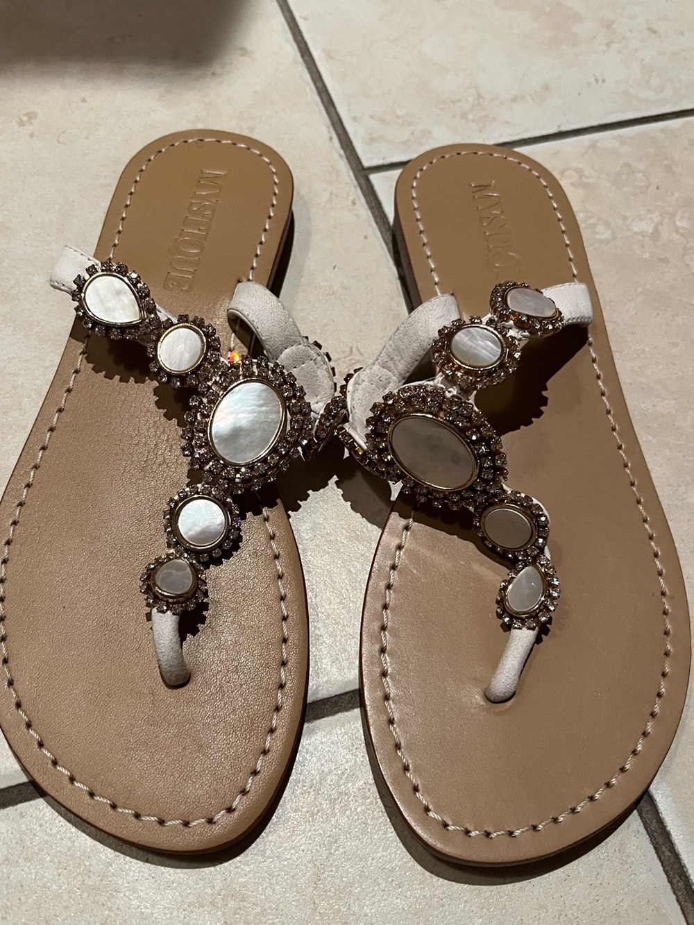 Mystique white sandals